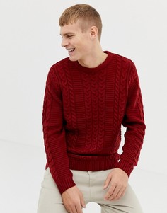 Красный вязаный джемпер Burton Menswear - Красный