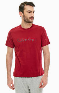 Домашняя хлопковая футболка с принтом Calvin Klein
