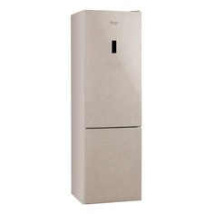 Холодильник HOTPOINT-ARISTON HF 5180 M, двухкамерный, бежевый стекло