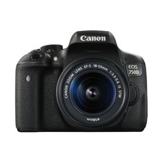 Зеркальный фотоаппарат CANON EOS 750D kit ( EF-S 18-55mm f/3.5-5.6 IS STM и EF 50mm f/1.8 STM), черный