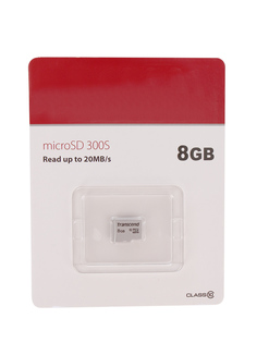 Карта памяти 8Gb - Transcend MicroSD Class10 TS8GUSD300S