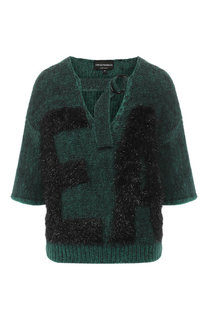 Вязаный пуловер с укороченным рукавом Emporio Armani