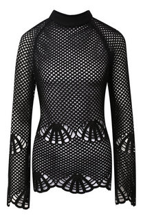 Вязаный топ в сетку self-portrait