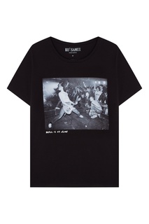 Черная футболка с фотопринтом Hey Ho — Ramones KO Samui
