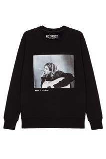 Черный свитшот с фотопринтом Trouper — Kurt Kobain