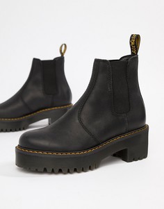 Черные кожаные ботинки челси на каблуке Dr. Martens Rometty - Черный