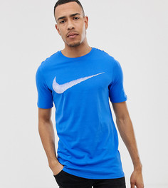 Синяя футболка с логотипом-галочкой Nike 707456-403 - Синий
