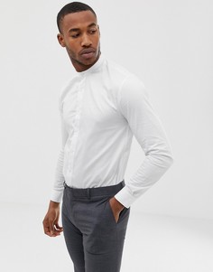 Белая обтягивающая рубашка с воротником на пуговице Avail London - Белый
