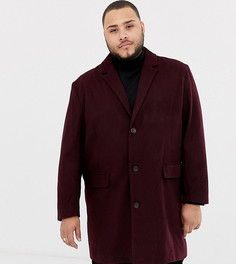 Бордовое пальто с добавлением шерсти Jacamo - Красный