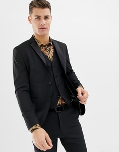 Приталенный пиджак-смокинг Selected Homme - Черный