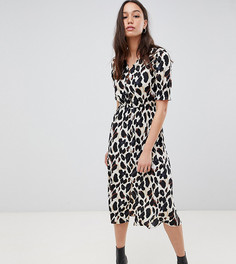 Платье миди с леопардовым принтом Influence Tall - Коричневый