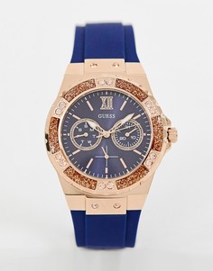 Часы с силиконовым ремешком Guess W1053L1 Limelight - Темно-синий