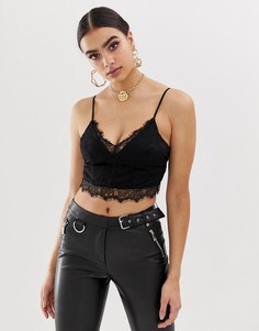 Кружевной бралетт с глубоким декольте ASOS DESIGN - Черный