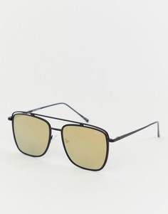 Квадратные солнцезащитные очки-авиаторы Quay Australia - Черный