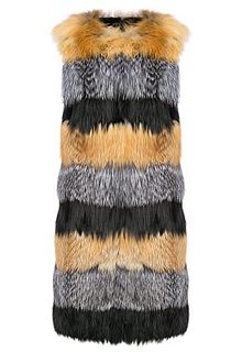 Комбинированный жилет из меха лисы и кролика Virtuale Fur Collection