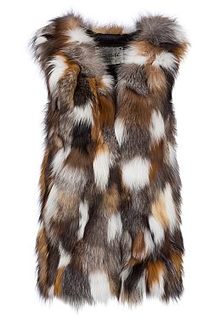 Жилет из двух видов меха лисы Virtuale Fur Collection