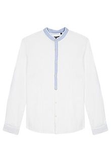 Белая рубашка с воротником-стойкой Al Franco