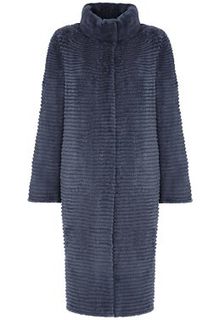 Двухсторонняя шуба из меха кролика и трикотажа Virtuale Fur Collection
