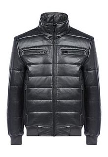 Кожаная куртка на синтепоне Jorg Weber