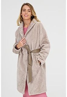 Шуба из овчины с кожаным поясом Virtuale Fur Collection