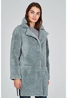 Шуба из овчины с английским воротником Virtuale Fur Collection