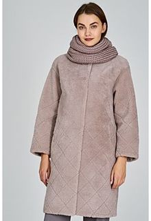 Шуба из овчины с трикотажным шарфомй Virtuale Fur Collection
