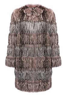 Утепленный жакет из меха серебристо-черной лисы Virtuale Fur Collection