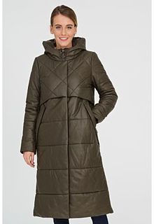 Утепленное кожаное пальто Vericci