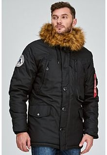 Утепленная куртка с отделкой искусственным мехом Alpha Industries