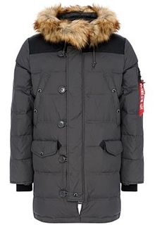 Пуховик с отделкой искусственным мехом Alpha Industries