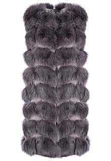 Удлиненный жилет из меха песца Fellicci