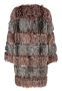 Утепленная шуба из меха чернобурки Virtuale Fur Collection
