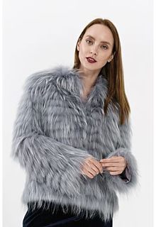 Короткая шуба из меха енота Virtuale Fur Collection