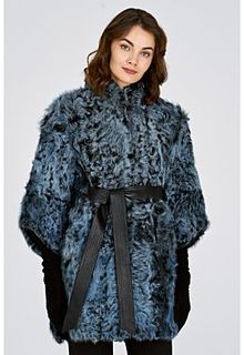 Утепленная шуба из овчины калган Virtuale Fur Collection