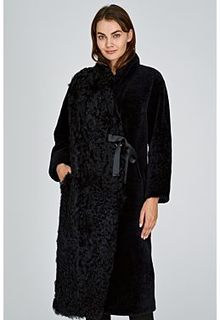Комбинированная шуба из овчины Virtuale Fur Collection
