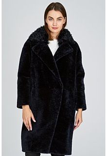 Шуба из овчины со съемным воротником Virtuale Fur Collection