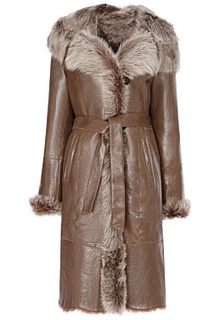 Удлиненная дубленка с капюшоном Vericci