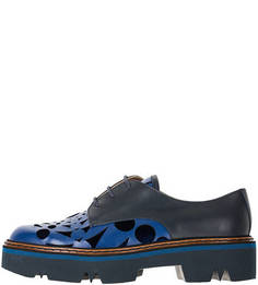 Кожаные полуботинки с декоративными вставками Pollini