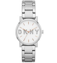 Кварцевые часы с металлическим браслетом Dkny