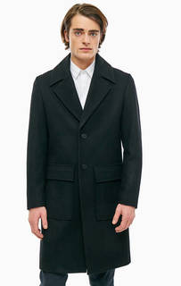 Полушерстяное пальто с накладными карманами Antony Morato