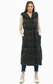Утепленный жилет с капюшоном и поясом Silvian Heach