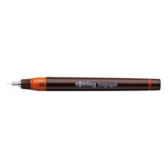 Изограф Rotring 1903491 0.4мм корпус бордовый пластик съемный пишущий узел/заправка тушь