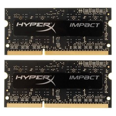 Модуль памяти KINGSTON HyperX Impact HX316LS9IBK2/8 DDR3L - 2x 4Гб 1600, SO-DIMM, Ret