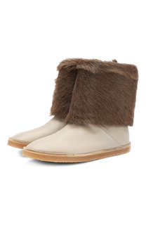 Кожаные сапоги Nata с отделкой из овчины Stuart Weitzman