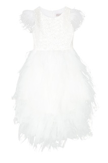 Платье с перьями и пайетками White Princess Balloon and Butterfly