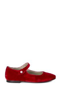 Красные бархатные туфли с пряжками BELINDA Bonpoint