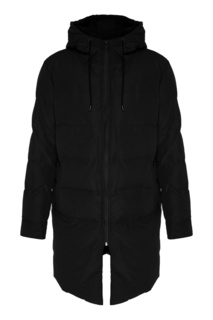 Утепленное стеганое пальто черного цвета Papermint
