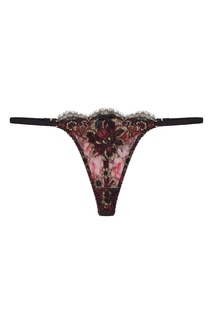 Трусики стринги Yesmine черные c розовым Agent Provocateur