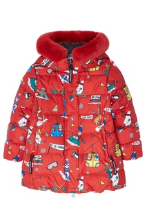 Красная куртка с принтом Dolce&Gabbana Children