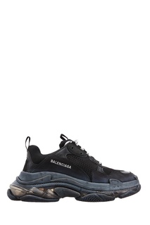 Черные кроссовки Triple S Clear Sole Balenciaga Man